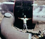 104 inch Pipe Being Prepped for a Big Hottap